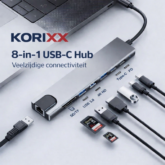 KORiXX™ Pro 8-in-1 USB-C Hub