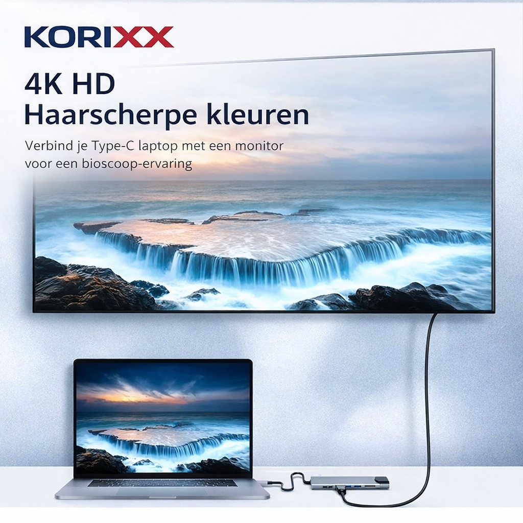 KORiXX™ Pro 8-in-1 USB-C Hub